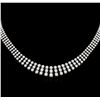 Image 1 : 8.80 ctw Diamond Necklace - 18KT White Gold