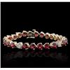 Image 1 : 14KT Yellow Gold 18.27 ctw Ruby and Diamond Bracelet
