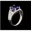 Image 4 : 14KT White Gold 2.53 ctw Tanzanite and Diamond Ring