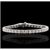 Image 1 : 14KT White Gold 4.54 ctw Diamond Tennis Bracelet