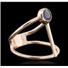 Image 1 : 14KT Rose Gold 0.55 ctw Sapphire Ring