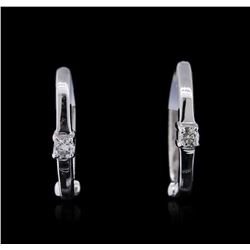 14KT White Gold 0.04 ctw Diamond Earrings