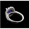 Image 3 : 3.48 ctw Tanzanite and Diamond Ring - 14KT White Gold