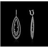 Image 2 : 14KT White Gold 4.66 ctw Diamond Earrings