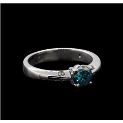 1.01 ctw Blue Diamond Ring - 18KT White Gold