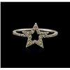 Image 2 : 0.11 ctw Diamond Star Ring - 14KT White Gold
