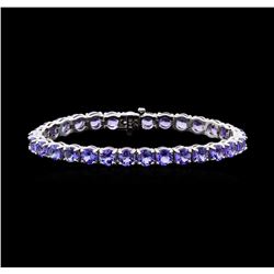 17.78 ctw Tanzanite Bracelet - 14KT White Gold