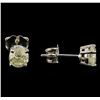Image 2 : 1.21 ctw Diamond Stud Earrings - 14KT White Gold