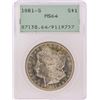 Image 1 : 1881-S PCGS MS64 Morgan Silver Dollar