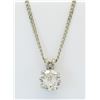 Image 3 : 1.11 ctw Diamond Pendant With Chain - 14KT White Gold