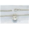 Image 6 : 1.11 ctw Diamond Pendant With Chain - 14KT White Gold