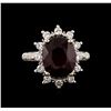Image 2 : 14KT White Gold 7.74 ctw Ruby and Diamond Ring