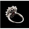 Image 3 : 14KT White Gold 7.74 ctw Ruby and Diamond Ring