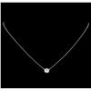 Image 2 : 1.08 ctw Diamond Pendant With Chain - 14KT White Gold