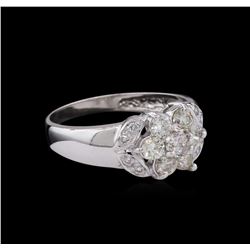 14KT White Gold 0.65 ctw Diamond Ring