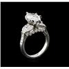 Image 3 : EGL USA Cert 3.10 ctw Diamond Ring - 18KT White Gold