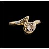 Image 1 : 0.65 ctw Morganite and Diamond Ring - 14KT Rose Gold