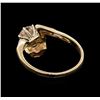 Image 3 : 0.65 ctw Morganite and Diamond Ring - 14KT Rose Gold