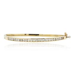 14KT Yellow Gold 1.21 ctw Diamond Bangle Bracelet