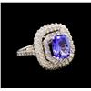 Image 1 : 14KT White Gold 3.26 ctw Tanzanite and Diamond Ring