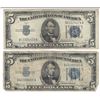 Image 1 : 1934 $5 Silver Certificate Currency Lot of 2