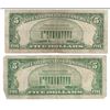 Image 2 : 1934 $5 Silver Certificate Currency Lot of 2