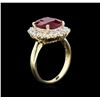 Image 3 : 5.19 ctw Ruby and Diamond Ring - 14KT Yellow Gold