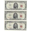 Image 1 : 1963 $5 Red Seal Bill Lot of 3