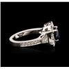 Image 3 : 14KT White Gold 1.84 ctw Sapphire and Diamond Ring
