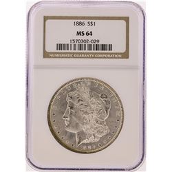 1886 NGC  MS64 Morgan Silver Dollar