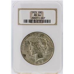 1923 NGC MS64 Peace Silver Dollar