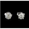 Image 1 : 1.27 ctw Diamond Stud Earrings - 14KT White Gold