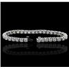 Image 3 : 14KT White Gold 6.80 ctw Diamond Tennis  Bracelet