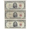 Image 1 : 1963 $5 Red Seal Bill Lot of 3