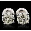 Image 1 : 14KT White Gold 1.34 ctw Diamond Solitaire Earrings