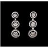 Image 1 : 2.68 ctw Diamond Earrings - 14KT White Gold