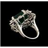 Image 3 : 14KT White Gold 13.22 ctw Emerald and Diamond Ring