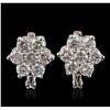 Image 1 : 14KT White Gold 3.04 ctw Diamond Earrings