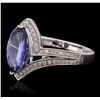 Image 1 : 14KT White Gold 1.57 ctw Tanzanite and Diamond Ring