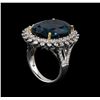 Image 4 : 14KT White Gold 19.77 ctw Topaz and Diamond Ring