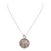 Image 2 : 14KT Two-Tone Gold 1.30 ctw Diamond Pendant With Chain