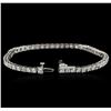Image 3 : 14KT White Gold 4.80 ctw Diamond Tennis Bracelet