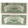 Image 2 : 1953 $5 Silver Certificate Currency Lot of 2