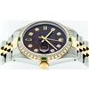 Image 5 : Rolex Two Tone Diamond and Emerald DateJust Men's Watch