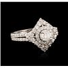 Image 1 : 14KT White Gold 1.08 ctw Diamond Ring