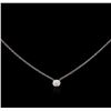 Image 1 : 0.09 ctw Diamond Necklace - 14KT White Gold