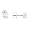Image 2 : 1.00 ctw Diamond Stud Earrings - 14KT White Gold
