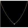 Image 2 : 14KT Yellow Gold 0.09 ctw Diamond Solitaire Necklace