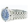 Image 5 : Rolex Stainless Steel Diamond And Sapphire DateJust Men's Watch