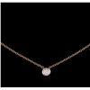 Image 1 : 0.09 ctw Diamond Necklace - 14KT Rose Gold